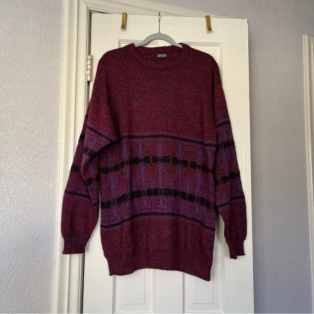 Vintage Polo Burgundy Sweater